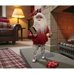 New Large Holiday Pickleball Santa Claus Figure Christmas Collectible Decor Doll